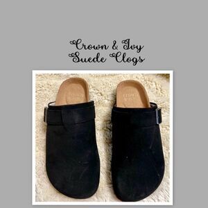 Crown & Ivy Suede Clogs